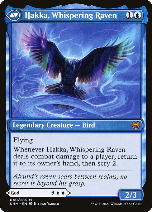 Alrund, God of the Cosmos // Hakka, Whispering Raven - Back Face