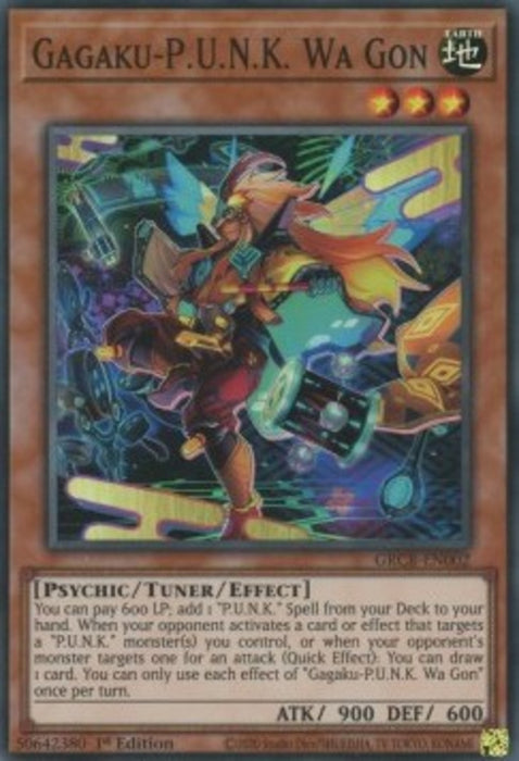 Gagaku-P.U.N.K. Wa Gon GRCR-EN002 Super Rare Englisch