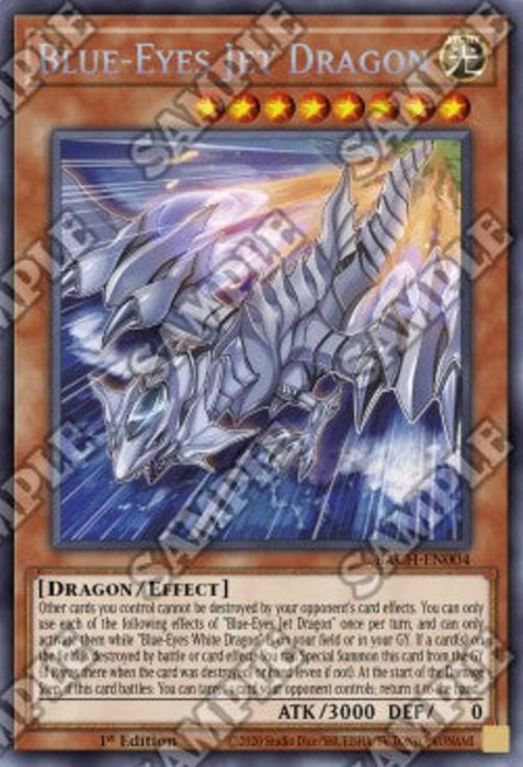 Blue-Eyes Jet Dragon (V.1) BACH-EN004 Secret Rare Englisch