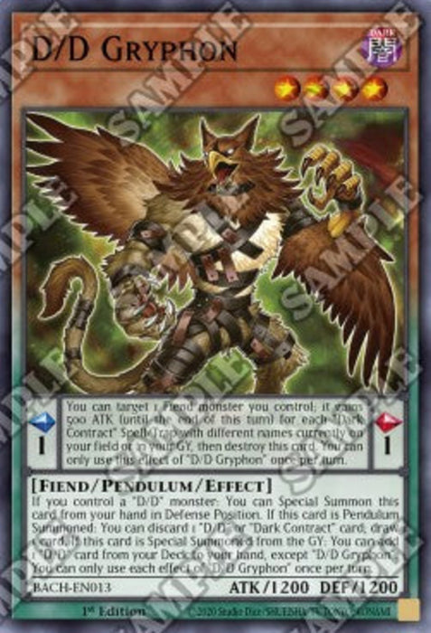D/D Gryphon BACH-EN013 Super Rare Englisch