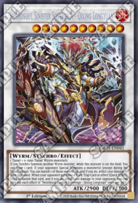 Swordsoul Sinister Sovereign - Qixing Longyuan BACH-EN041 Secret Rare Englisch