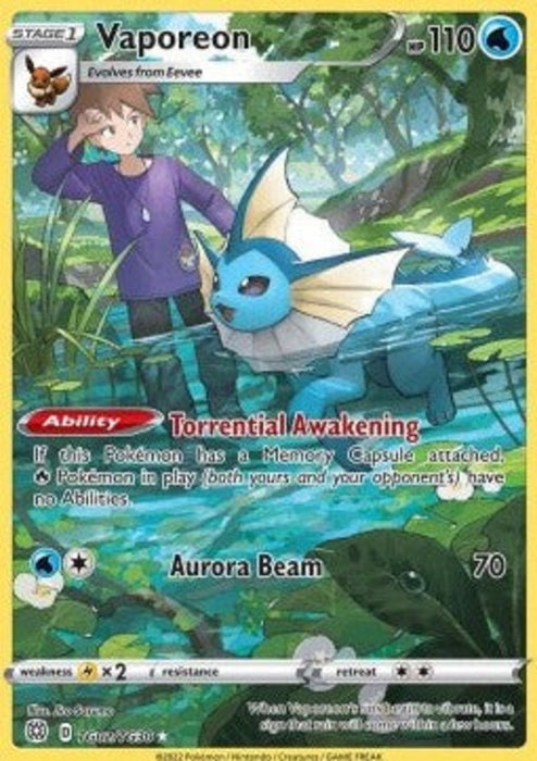 Vaporeon BRS-TG02 Holo Rare Englisch