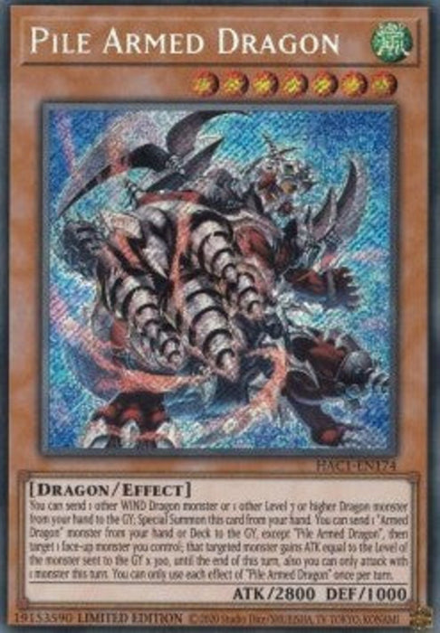 Pile Armed Dragon HAC1-EN174 Secret Rare Englisch