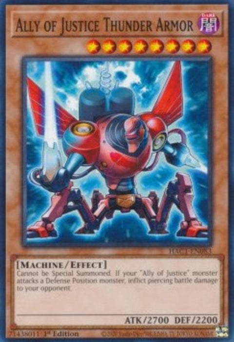 Ally of Justice Thunder Armor (V.1) HAC1-EN083 Common Englisch