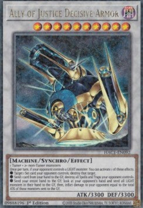 Ally of Justice Decisive Armor HAC1-EN092 Ultra Parallel Rare Englisch