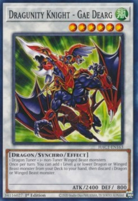 Dragunity Knight - Gae Dearg (V.1) HAC1-EN163 Common Englisch