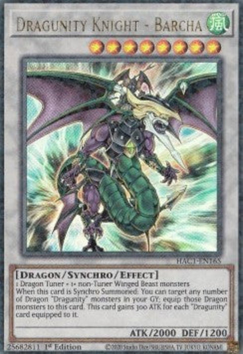 Dragunity Knight - Barcha HAC1-EN165 Ultra Parallel Rare Englisch