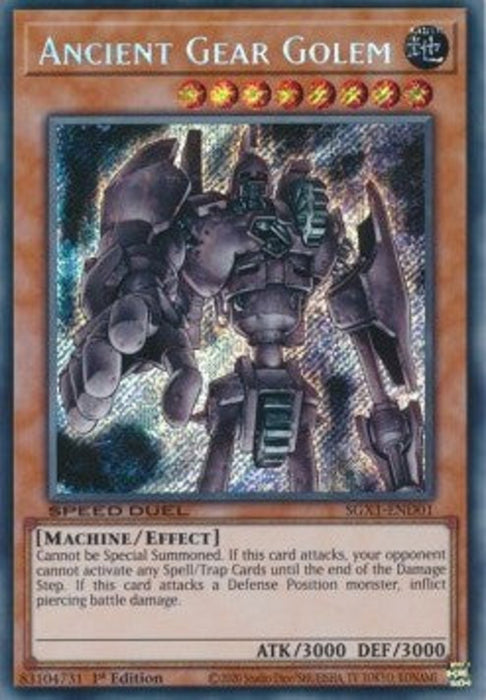 Ancient Gear Golem (V.2) SGX1-END01 Secret Rare Englisch