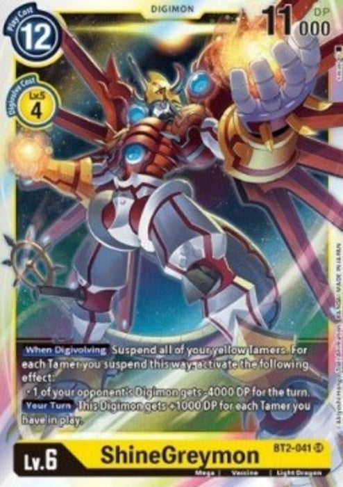 ShineGreymon (BT2-041) (V.1) SR1.5 Super Rare Englisch