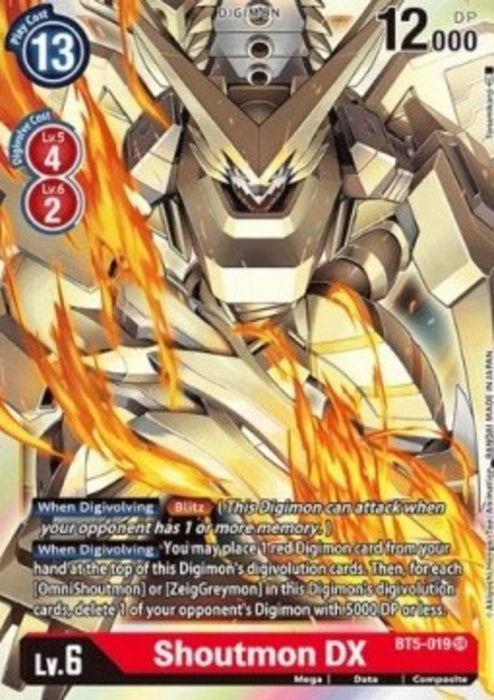 Shoutmon DX (BT5-019) (V.1) BT-05 Super Rare Englisch