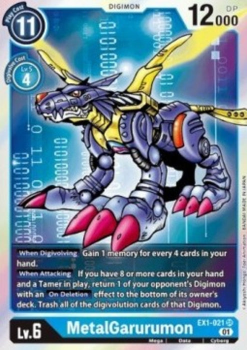 MetalGarurumon (EX1-021) (V.1) EX-01 Super Rare Englisch