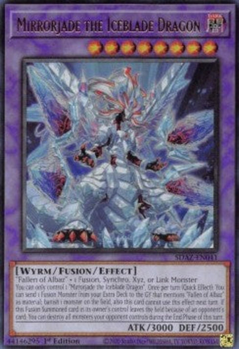 Mirrorjade the Iceblade Dragon SDAZ-EN041 Ultra Rare Englisch