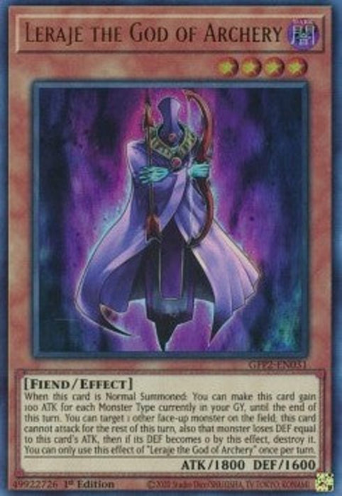 Leraje the God of Archery GFP2-EN031 Ultra Rare Englisch
