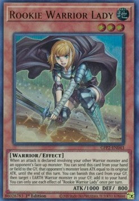 Rookie Warrior Lady GFP2-EN043 Ultra Rare Englisch