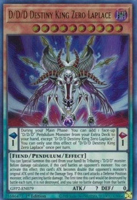 D/D/D Destiny King Zero Laplace GFP2-EN079 Ultra Rare Englisch