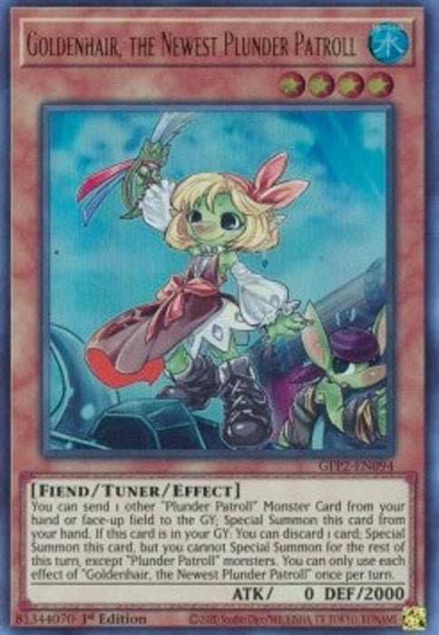 Goldenhair, the Newest Plunder Patroll GFP2-EN094 Ultra Rare Englisch