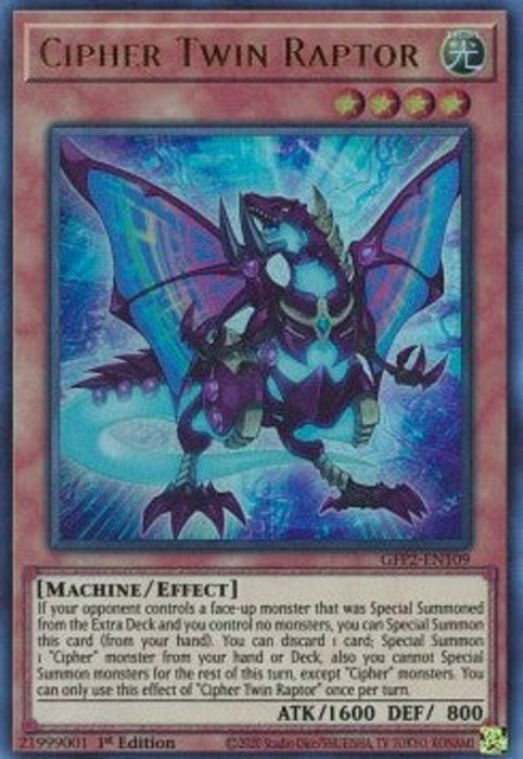 Cipher Twin Raptor GFP2-EN109 Ultra Rare Englisch