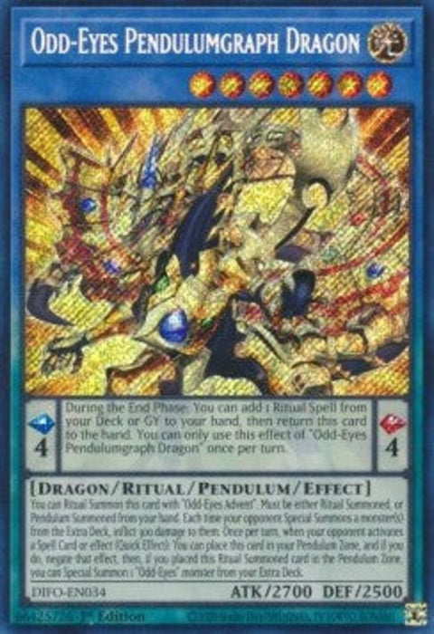 Odd-Eyes Pendulumgraph Dragon DIFO-EN034 Secret Rare Englisch