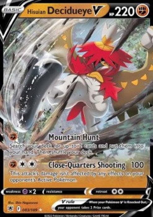 Hisuian Decidueye V ASR-083 Ultra Rare Englisch