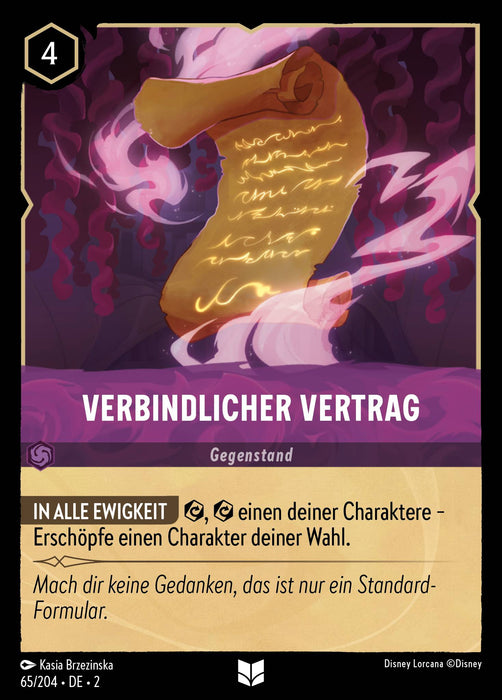 Verbindlicher Vertrag 2ROF-065 Uncommon Deutsch