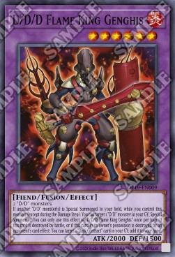 D/D/D Flame King Genghis OP19-EN009 Super Rare Englisch