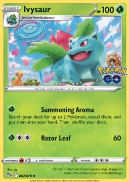 Ivysaur PGO-002 Uncommon Englisch