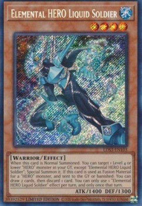 Elemental HERO Liquid Soldier LDS3-EN103 Secret Rare Englisch