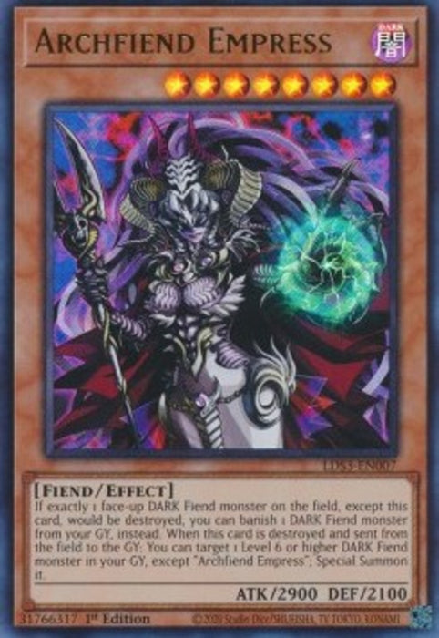 Archfiend Empress (V.1) LDS3-EN007 Ultra Rare Englisch