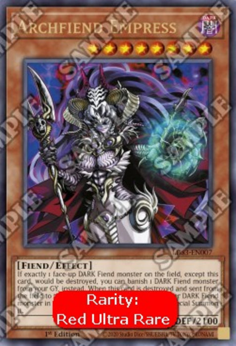Archfiend Empress (V.2) LDS3-EN007 Ultra Rare Englisch