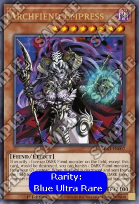 Archfiend Empress (V.3) LDS3-EN007 Ultra Rare Englisch