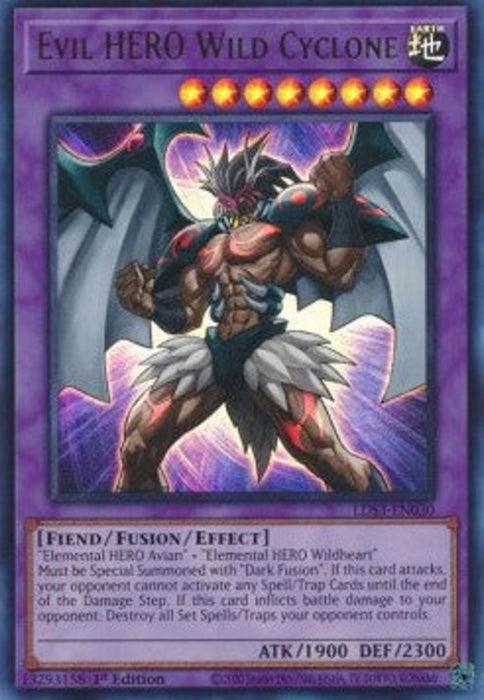 Evil HERO Wild Cyclone (V.1) LDS3-EN030 Ultra Rare Englisch