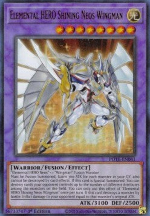 Elemental HERO Shining Neos Wingman POTE-EN041 Ultra Rare Englisch