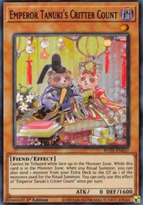 Emperor Tanuki's Critter Count POTE-EN037 Super Rare Englisch