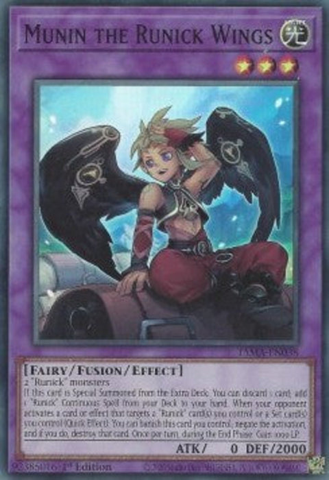 Munin the Runick Wings TAMA-EN038 Super Rare Englisch