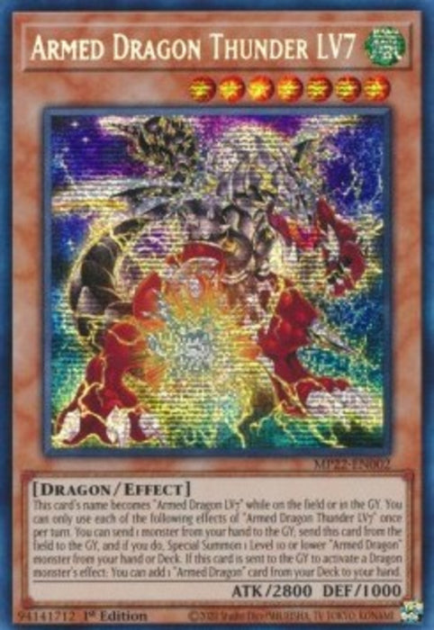 Armed Dragon Thunder LV7 MP22-EN002 Secret Rare Englisch