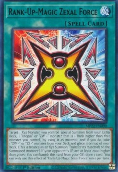 Rank-Up-Magic Zexal Force MP22-EN090 Rare Englisch