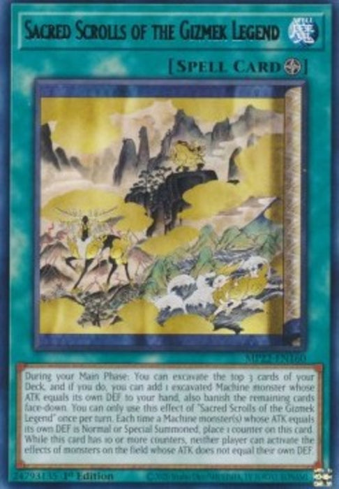 Sacred Scrolls of the Gizmek Legend MP22-EN160 Rare Englisch
