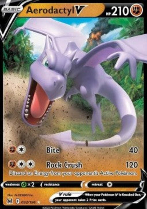 Aerodactyl V LOR-092 Ultra Rare Englisch