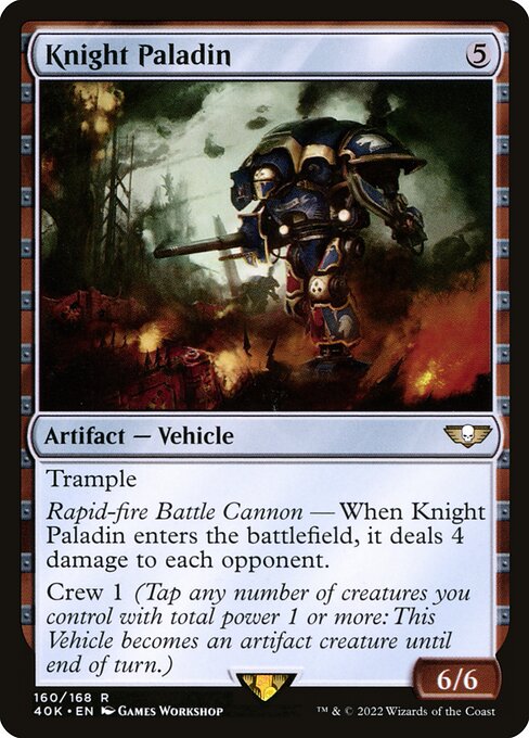 Knight Paladin 40K-160 Rare Englisch