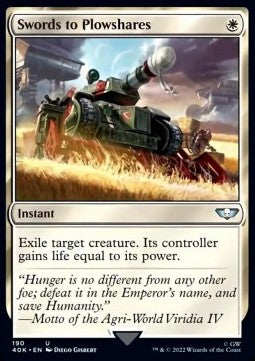 Swords to Plowshares 40K-190 Uncommon Englisch