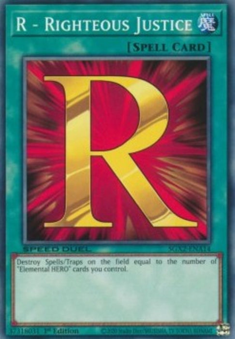 R - Righteous Justice SGX2-ENA14 Common Englisch