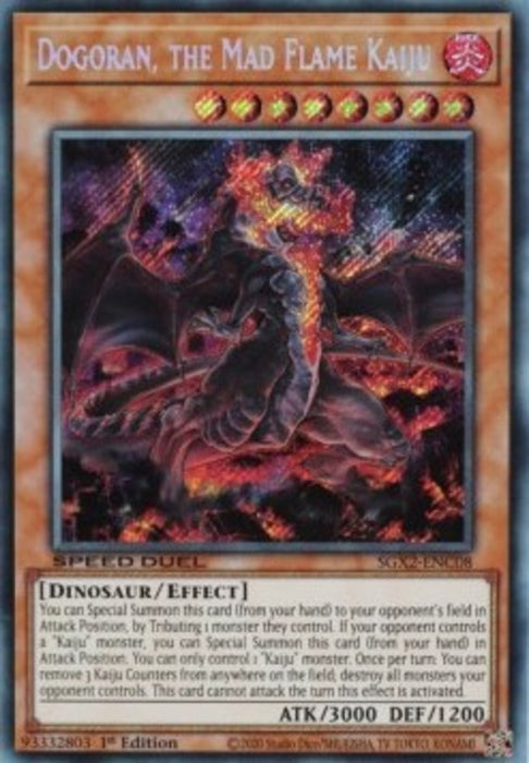 Dogoran, the Mad Flame Kaiju (V.2) SGX2-ENC08 Secret Rare Englisch