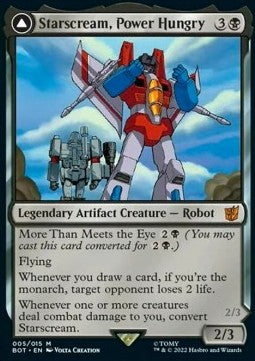 Starscream, Power Hungry // Starscream, Seeker Leader (V.1) BOT-5 Mythic Englisch