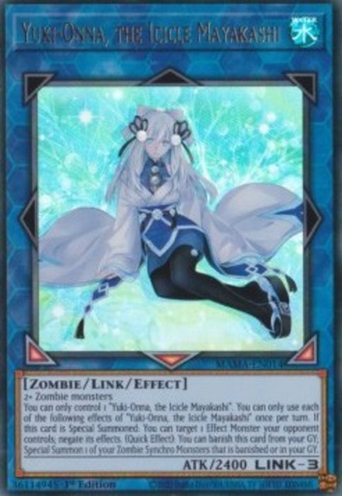 Yuki-Onna, the Icicle Mayakashi MAMA-EN014 Ultra Rare Englisch