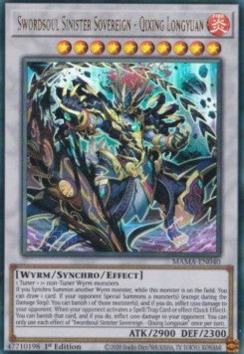 Swordsoul Sinister Sovereign - Qixing Longyuan MAMA-EN040 Ultra Rare Englisch