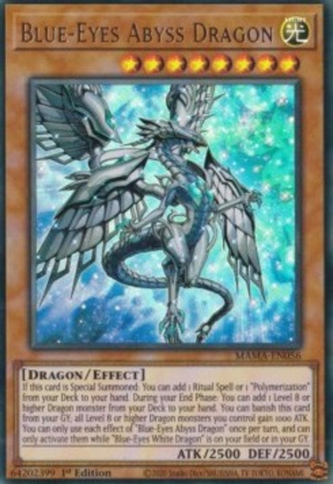 Blue-Eyes Abyss Dragon MAMA-EN056 Ultra Rare Englisch