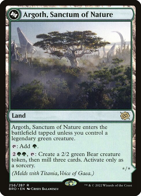 Magic: Argoth, Sanctum of Nature // Titania, Gaea Incarnate