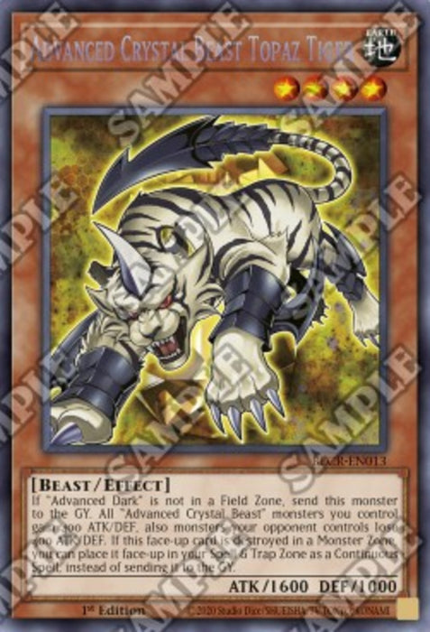 Advanced Crystal Beast Topaz Tiger BLCR-EN013 Secret Rare Englisch