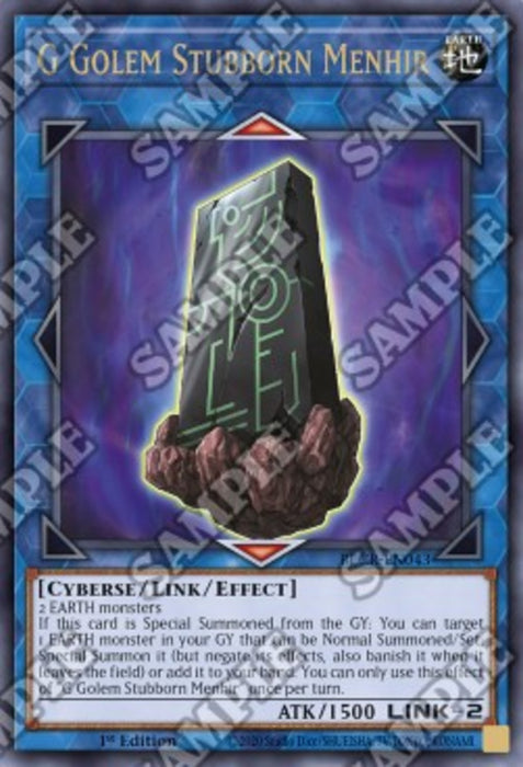 G Golem Stubborn Menhir BLCR-EN043 Ultra Rare Englisch