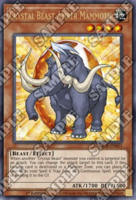 Crystal Beast Amber Mammoth BLCR-EN051 Ultra Rare Englisch